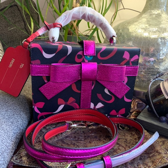 Authentic KATE SPADE Leather gift wrap Crosby/Satchel - Picture 2 of 13